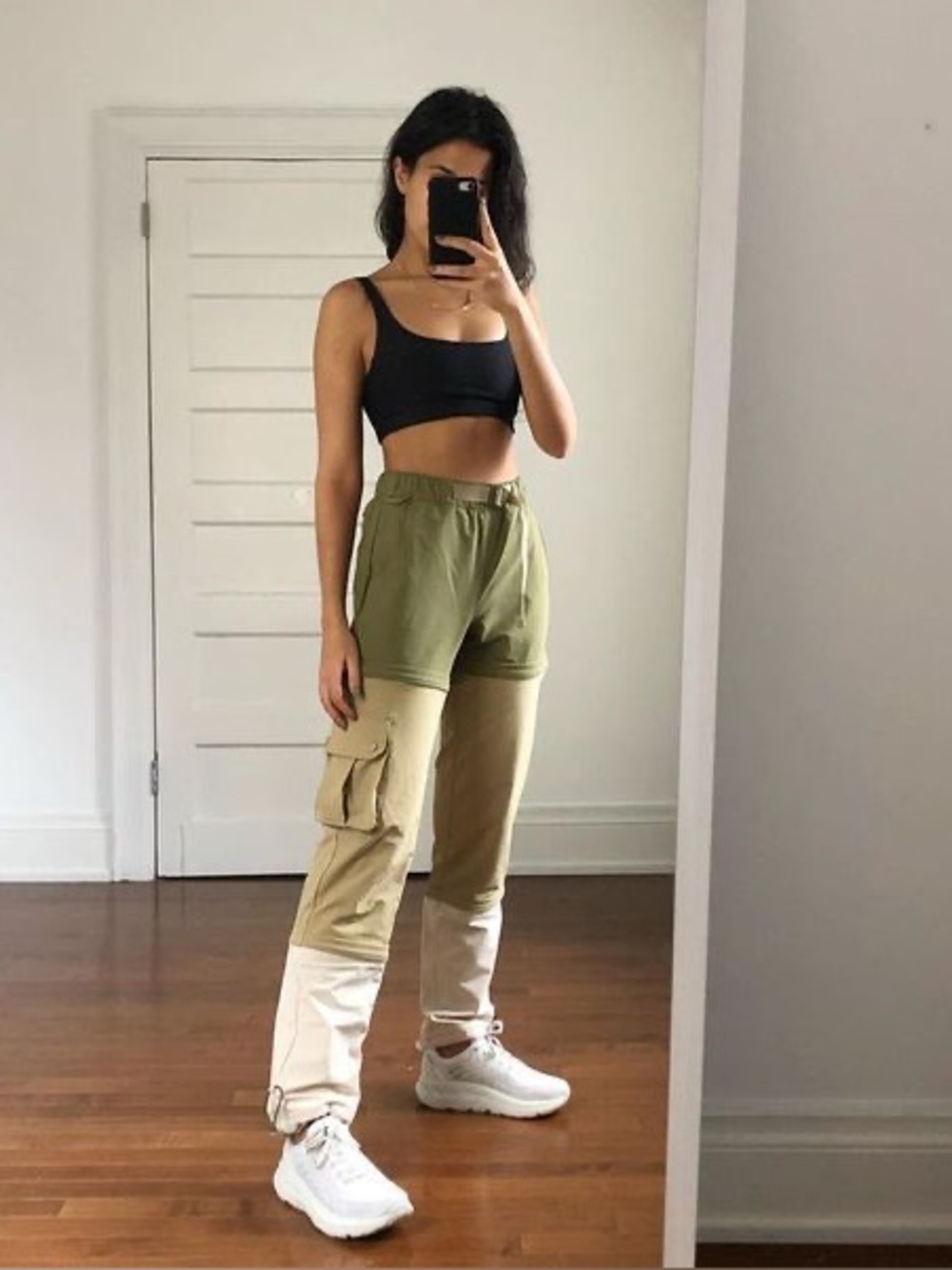 OUTDOOR VOICES zip off rec trek pants in kelp khaki bone